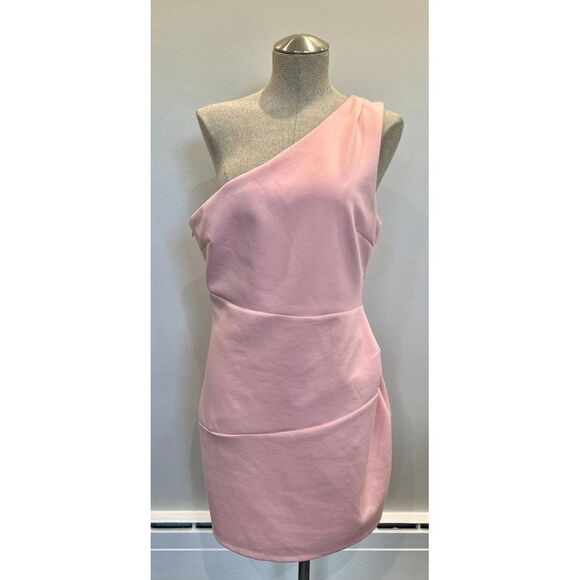 Lulu's NWT What About Tonight One Shoulder Dress in Pink Size XL - Picture 1 of 4